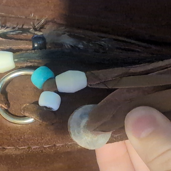 Brown Suede Fringe Vest with Hand Painted Eagle and Feathers - Picture 8 of 8